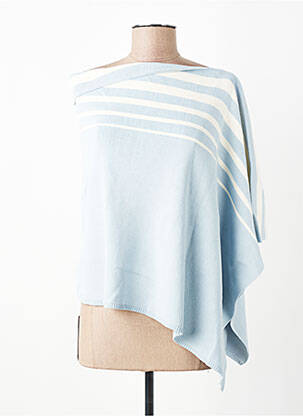 Poncho coupe asymétrique bleu MOUSQUETON femme