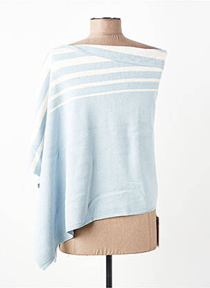 Poncho coupe asymétrique bleu MOUSQUETON femme