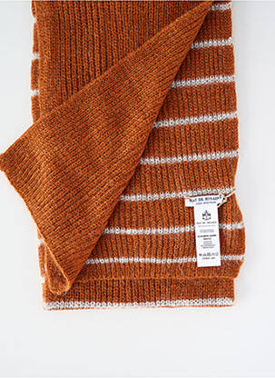 Echarpe imprimé rayures marron MAT DE MISAINE homme