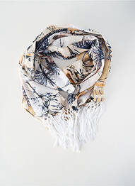 Foulard tissage popeline beige LA FEE MARABOUTEE femme