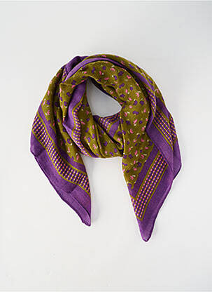Foulard tissage popeline vert BILLYBELT femme