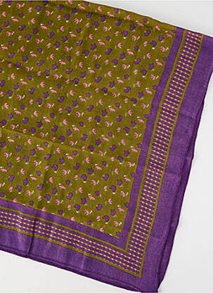 Foulard tissage popeline vert BILLYBELT femme