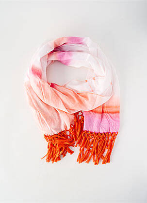 Foulard tissage popeline rose LA FEE MARABOUTEE femme