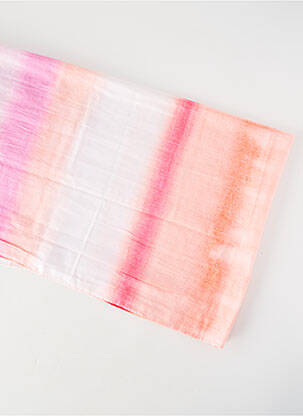 Foulard tissage popeline rose LA FEE MARABOUTEE femme