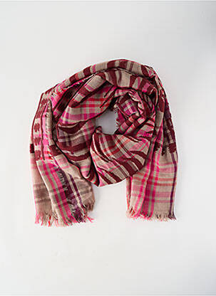 Echarpe maille fine rose LA FEE MARABOUTEE femme