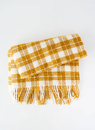 Echarpe imprimé carreaux jaune MAT DE MISAINE femme