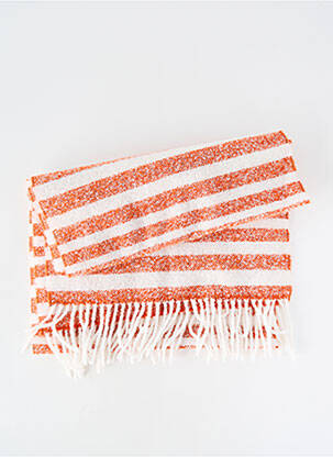 Echarpe maille tricot orange MAT DE MISAINE femme