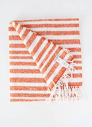 Echarpe maille tricot orange MAT DE MISAINE femme