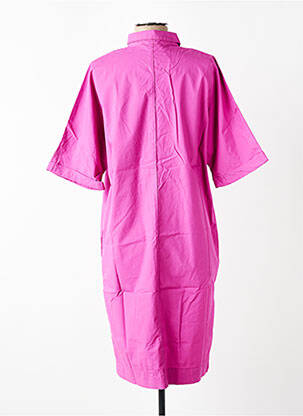 Robe mi-longue manches courtes manches courtes violet LOUIZON femme