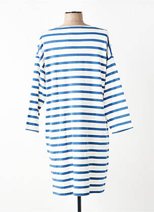 Robe mi-longue imprimé fantaisie manches longues bleu B.YOUNG femme