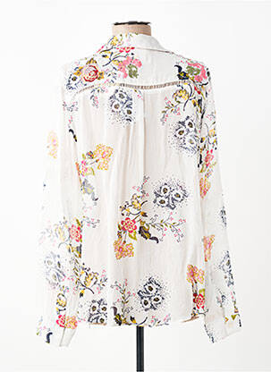 Chemisier imprimé fantaisie manches longues blanc IMAGINE femme