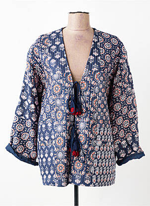 Veste casual coupe droite bleu MAMOUCHKA femme