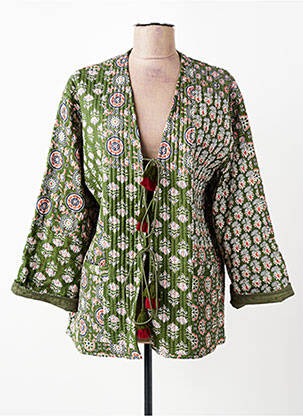 Veste casual coupe droite vert MAMOUCHKA femme