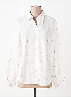 Chemisier imprimé fantaisie manches longues blanc B.YOUNG femme