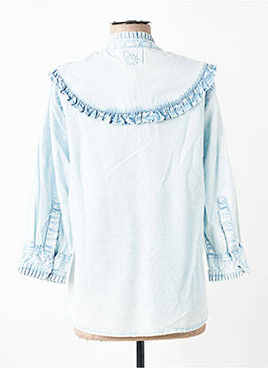 Chemisier coupe droite manches longues bleu IMAGINE femme