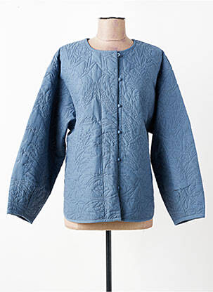 Veste casual col rond bleu STUDIO PARISIEN femme