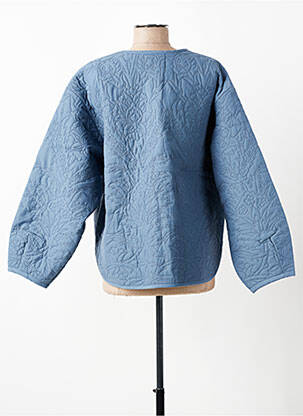 Veste casual col rond bleu STUDIO PARISIEN femme