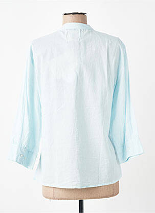 Chemisier coupe droite manches longues bleu IMAGINE femme
