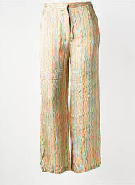 Pantalon large fermeture zippée sous rabat avec crochet taille normale orange SEE U SOON femme
