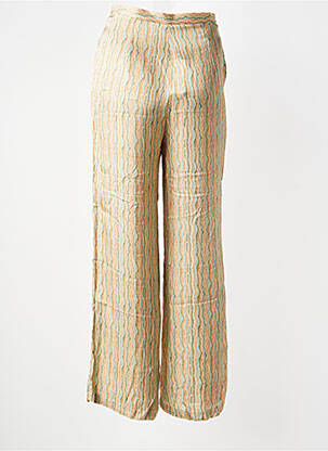 Pantalon large fermeture zippée sous rabat avec crochet taille normale orange SEE U SOON femme