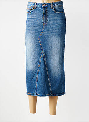 Jupe longue taille normale bleu B.YOUNG femme
