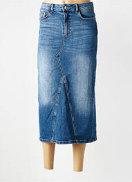 Jupe longue taille normale bleu B.YOUNG femme