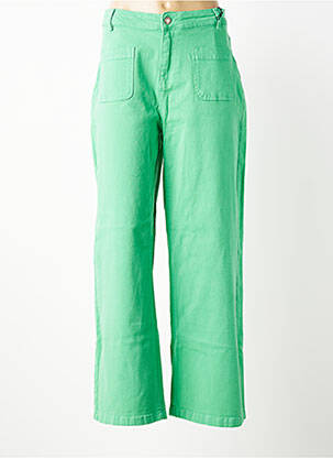 Jeans coupe large stretch taille normale vert DEELUXE femme