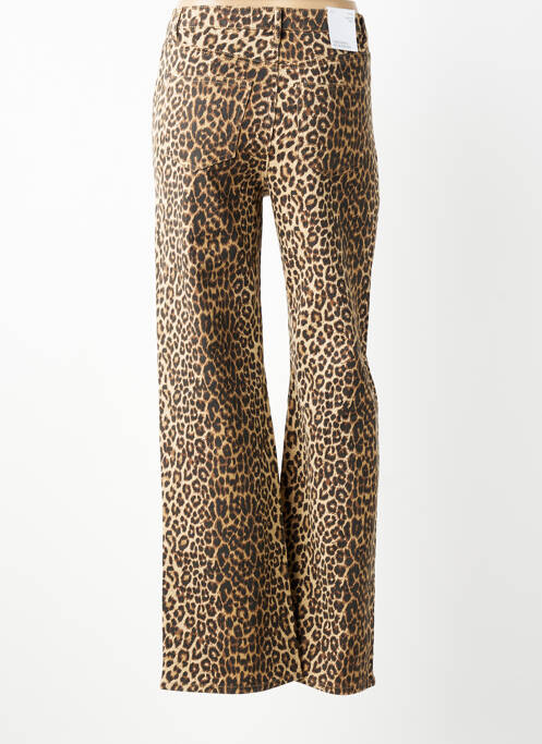 Pantalon large fermeture zippée sous rabat boutonné taille normale marron VERO MODA femme