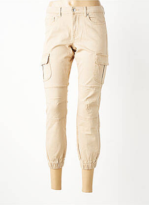 Pantalon cargo resserrée sur le bas taille normale beige VERO MODA femme