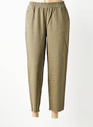 Pantalon chino taille normale taille normale vert PIECES femme