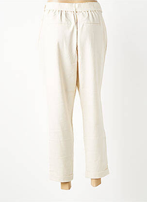 Pantalon 7/8 tissage popeline taille normale beige C'EST BEAU LA VIE femme