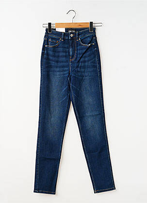 Jeans coupe slim stretch taille haute bleu PIECES femme
