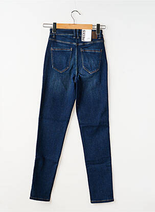 Jeans coupe slim stretch taille haute bleu PIECES femme