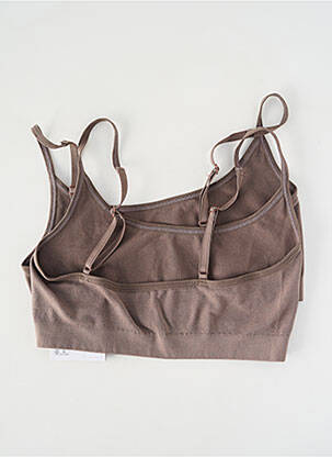 Soutien-gorge bretelle multi position brassieres marron PIECES femme
