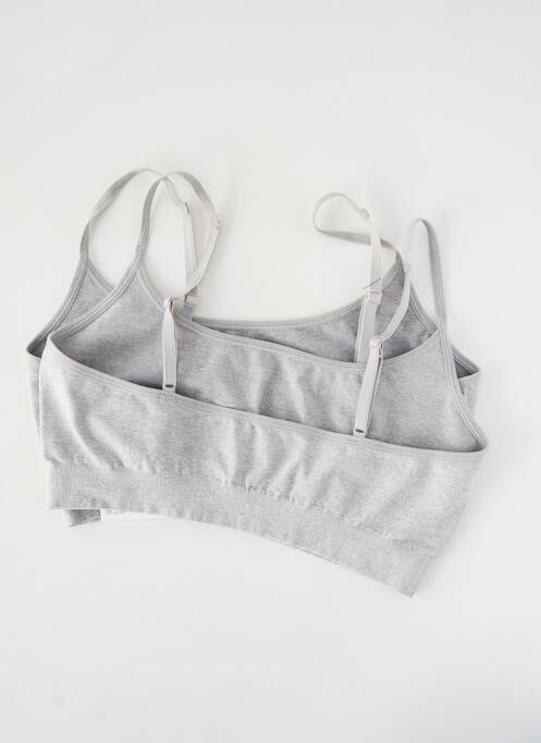 Soutien-gorge sans armature brassieres gris PIECES femme