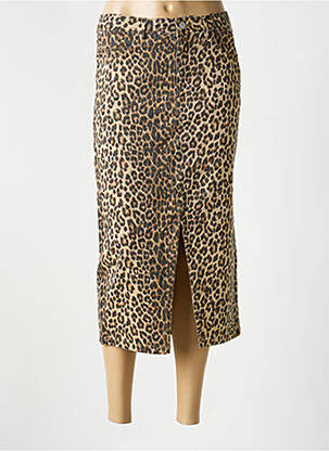 Jupe mi-longue stretch marron VERO MODA femme