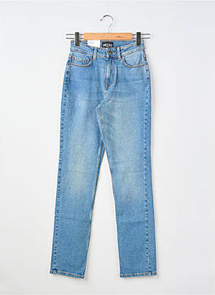 Jeans coupe droite taille haute taille haute bleu PIECES femme
