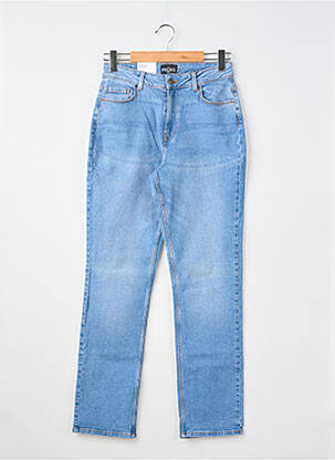 Jeans coupe droite taille haute taille haute bleu PIECES femme
