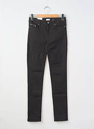 Jeans coupe slim stretch taille haute noir C'EST BEAU LA VIE femme