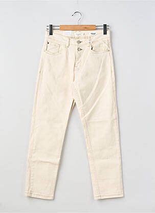Jeans coupe droite stretch taille normale beige DEELUXE femme