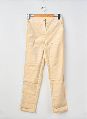 Pantalon chino fermeture zippée sous rabat boutonné taille normale beige ESPRIT DE LA MER femme