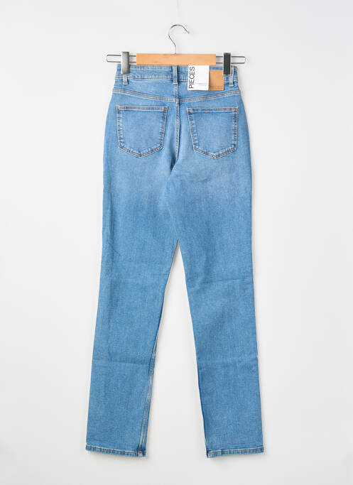 Jeans coupe droite taille haute taille haute bleu PIECES femme