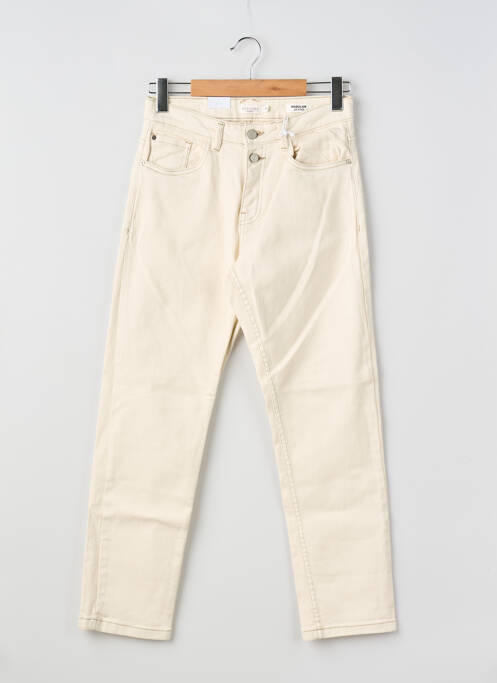 Jeans coupe droite stretch taille normale beige DEELUXE femme