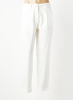 Pantalon slim tissage popeline taille normale blanc VERO MODA femme
