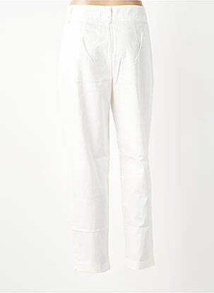 Pantalon slim tissage popeline taille normale blanc VERO MODA femme