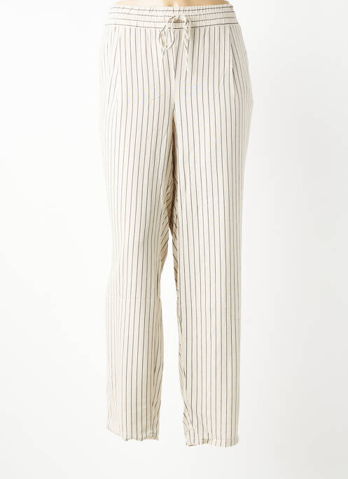 Pantalon slim taille élastique taille normale beige VERO MODA femme