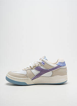 Baskets bout rond talon plat jusqu'à 3cm blanc DIADORA femme