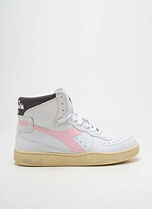 Baskets bout rond talon plat jusqu'à 3cm rose DIADORA femme