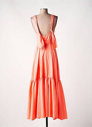 Robe longue coupe évasée fines bretelles orange FORTE-FORTE femme