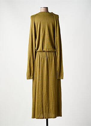 Robe longue manches longues manches longues vert KARMA KOMA femme